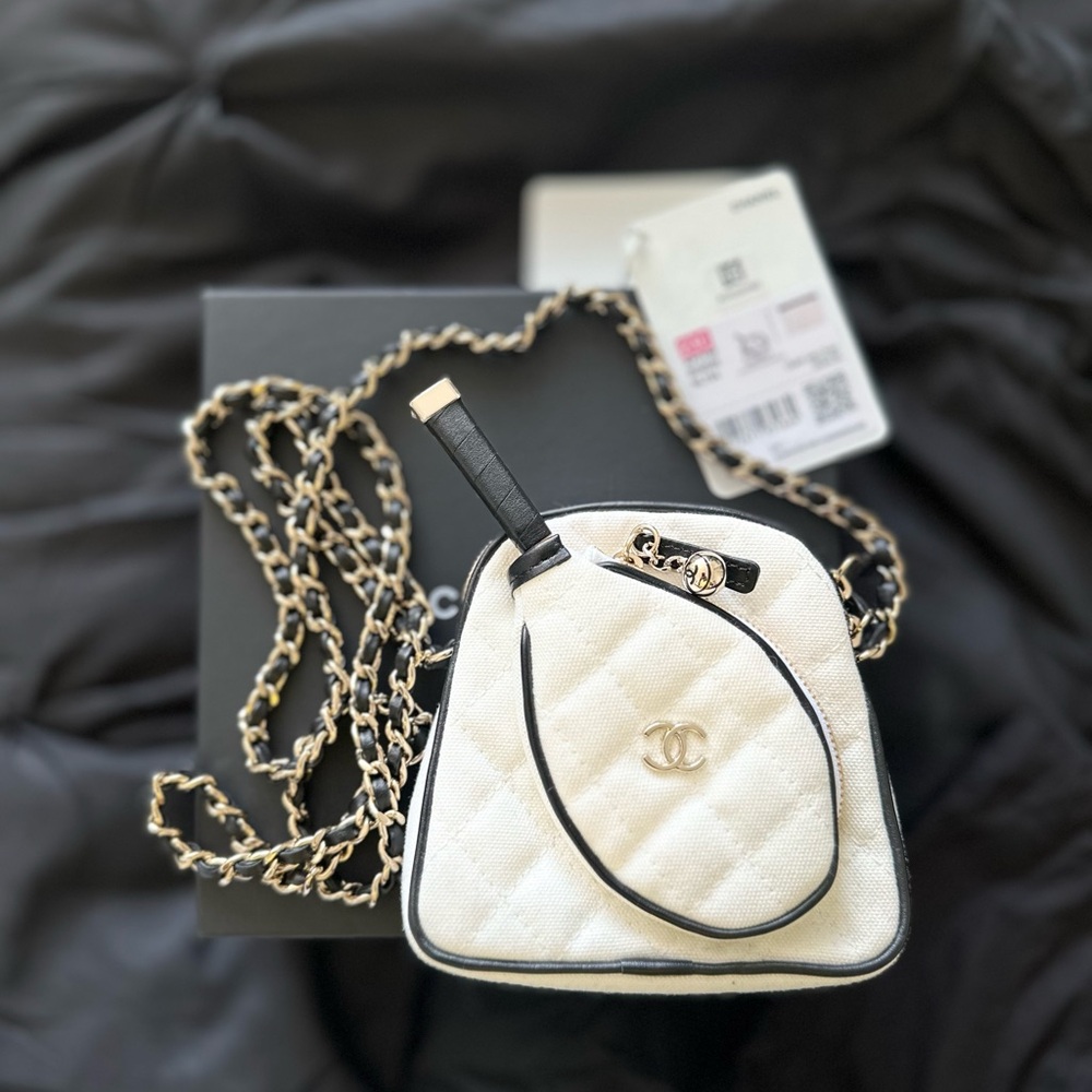 CHANEL Canvas Calfskin
Tennis Racket Mini Bag‼️